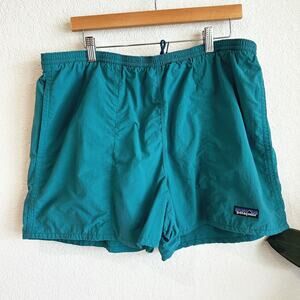 Patagonia Baggies Mens Shorts XL 4" Teal Lined Pull-On Pockets Outdoors Retro